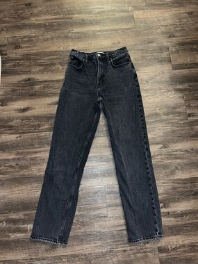 Abercrombie & Fitch Women's Straight Leg Jeans — Black Wash